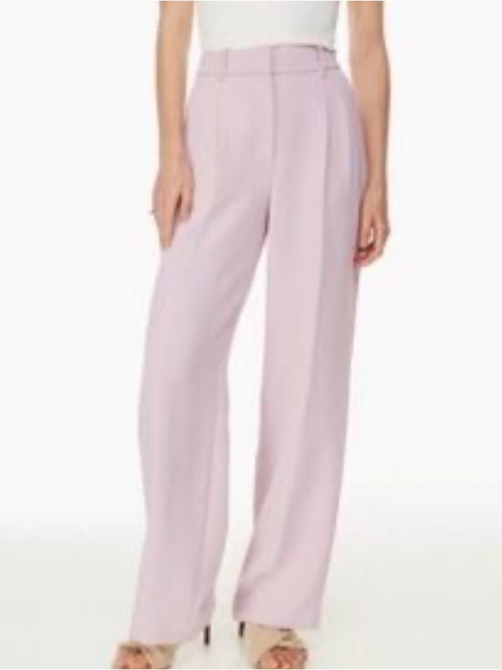 Wilfred Effortless Wide-Leg High-Rise Trousers in Light Lavender